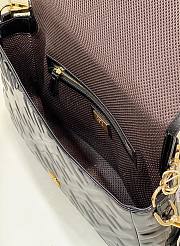 Fendi BAGUETTE patent black leather bag 32cm - 6