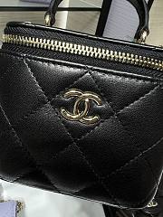 Chanel case black handle leather bag - 3