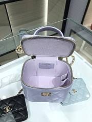 Chanel case purple handle leather bag - 3