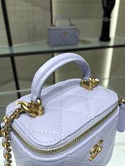 Chanel case purple handle leather bag - 2