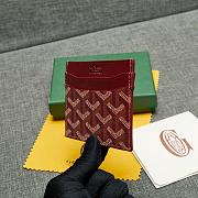 Goyard card holder burgundy color - 4