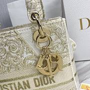 Dior lady gold embroidered bag 24cm - 6