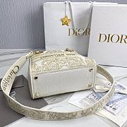 Dior lady gold embroidered bag 24cm - 4