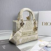 Dior lady gold embroidered bag 24cm - 3