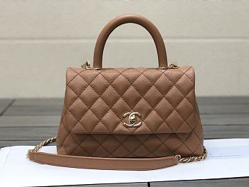 Chanel Coco Handle Brown Bag 23cm