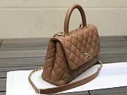 Chanel Coco Handle Brown Bag 23cm - 6