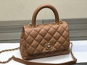 Chanel Coco Handle Brown Bag 19cm - 3