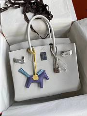 Hermes White Epsom Silver Hadware 30  - 5