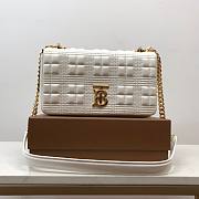 Burberry quilted Lola crossbody white bag  - 1