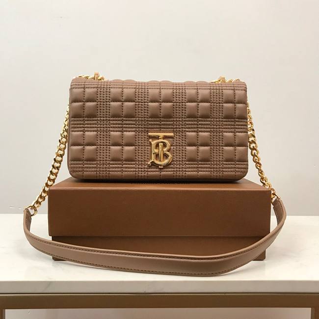 Burberry quilted Lola crossbody brown bag - 1