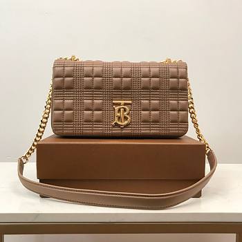 Burberry quilted Lola crossbody brown bag