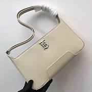 Leather TB White Shoulder Bag - 5