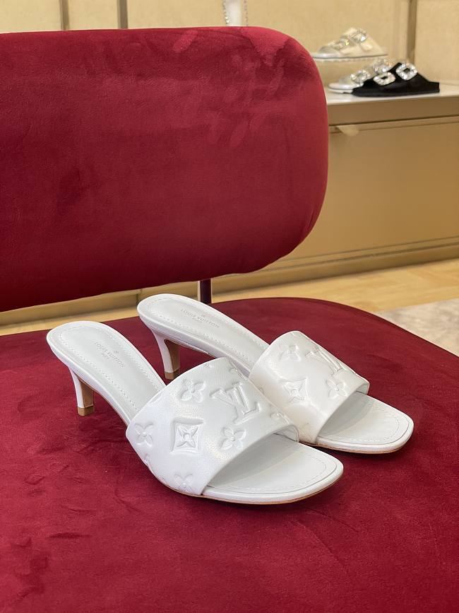 LV white slippers  - 1