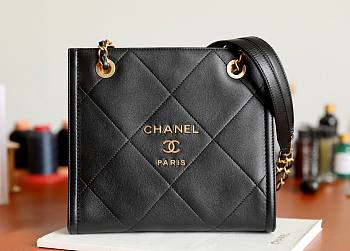 Chanel small tote shopping bag