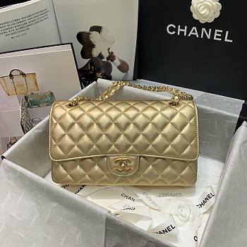 Chanel Gold Lambskin Medium Classic Double Flap Bag