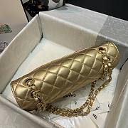 Chanel Gold Lambskin Medium Classic Double Flap Bag - 5