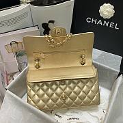 Chanel Gold Lambskin Medium Classic Double Flap Bag - 3