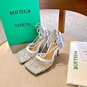 Bottega Veneta Embellished Ankle Strap White Heel - 6