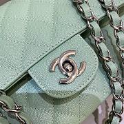 Chanel CF flap mint green grain leather 25 bag - 4