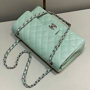 Chanel CF flap mint green grain leather 25 bag - 3