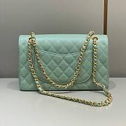Chanel CF flap mint green grain leather 25 gold bag - 2