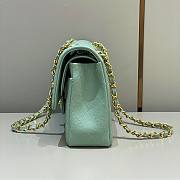 Chanel CF flap mint green grain leather 25 gold bag - 3