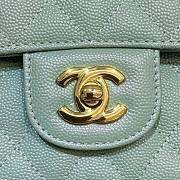 Chanel CF flap mint green grain leather 25 gold bag - 5