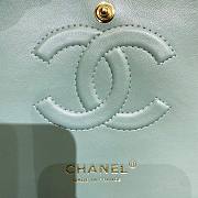Chanel CF flap mint green grain leather 25 gold bag - 6