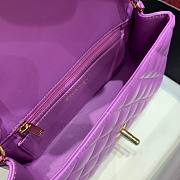 Chanel flapbag purple lambskin bag 20cm - 4