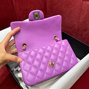 Chanel flapbag purple lambskin bag 20cm - 2