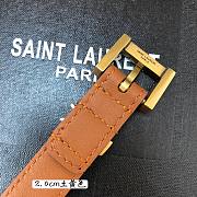 YSL logo brown belt 2cm - 4