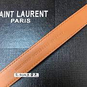 YSL logo brown belt 2cm - 3