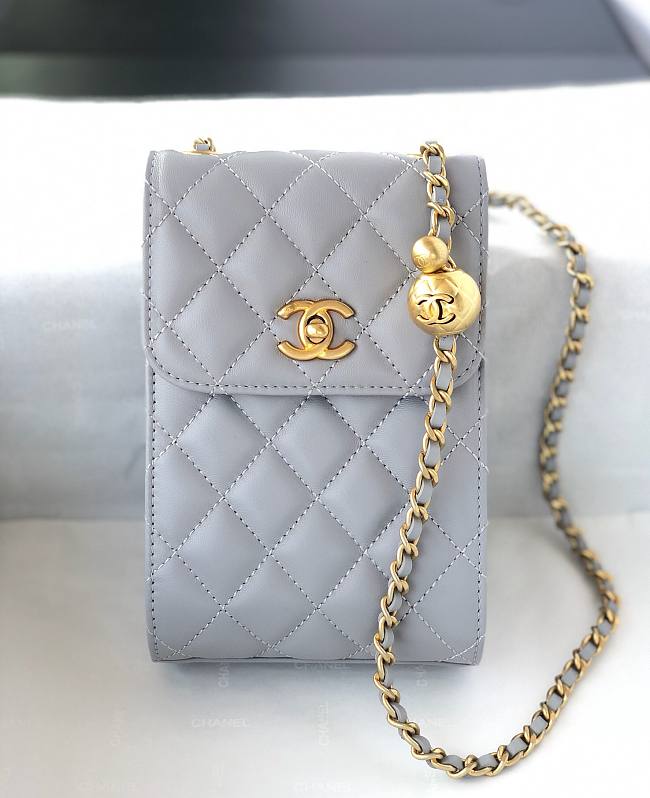 Chanel gray phone case - 1