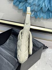 YSL LE 57 White Lambskin Shoulder Bag - 4