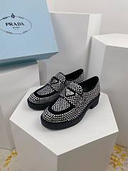 Prada Satin loafers with crystals - 4