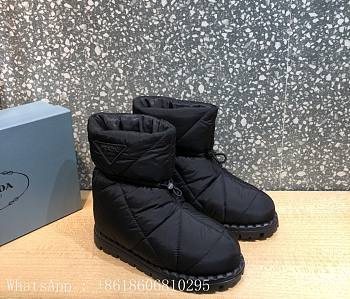Prada padded nylon black boot