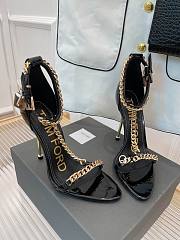 Tom Ford Padlock Chain Black patent heels - 1