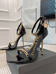 Tom Ford Padlock Chain Black patent heels - 6