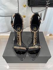 Tom Ford Padlock Chain Black patent heels - 3