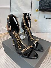 Tom Ford Padlock Chain Black patent heels - 2