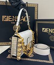Fendi x Versace Baguette White Medium Bag - 5