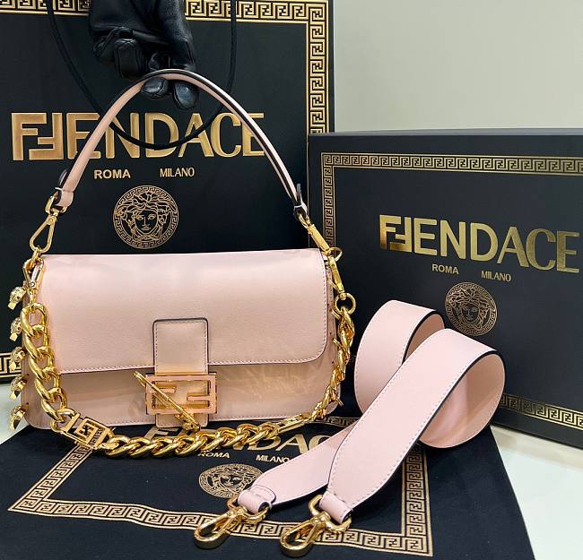 Fendi x Versace Baguette Pink Medium Bag - 1