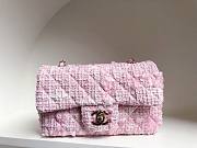 Chanel 22C Pink Tweed Mini Flap Bag 25cm - 1