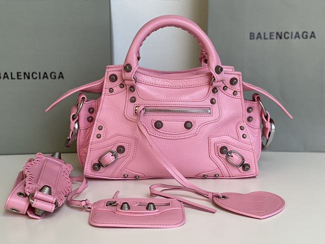Balenciaga pink cagole XS handle bag - 1