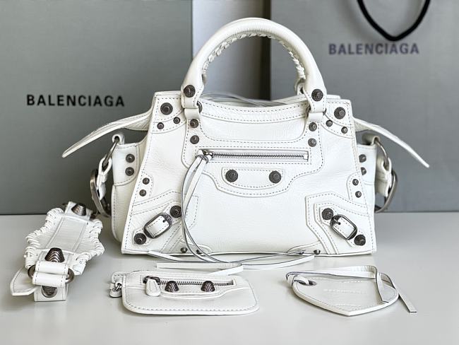 Balenciaga white cagole XS handle bag - 1