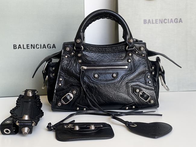 Balenciaga black cagole XS handle bag - 1