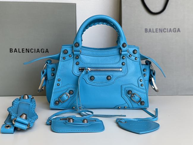 Balenciaga blue cagole XS handle bag - 1
