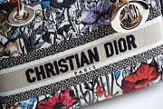 Dior Medium Lady D-Lite Bag In Multicolor Mille Fleurs Embroidery Bag - 2