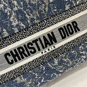 Dior Lady D-Lite Blue Denim Embroidery Effect Bag - 2