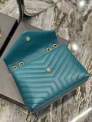 YSL Loulou medium quilted blue leather shoulder bag - 2